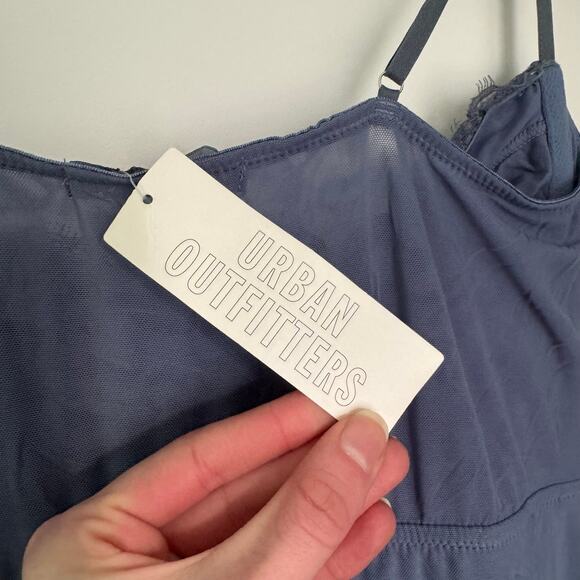 NWT Urban Outfitters Modern Love Blue Corset Dress - Picture 7 of 10